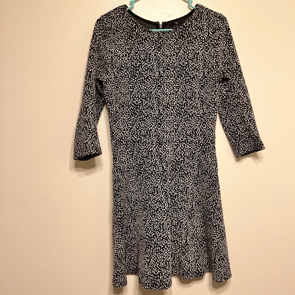 Gap Leopard Print Dress - Black and White